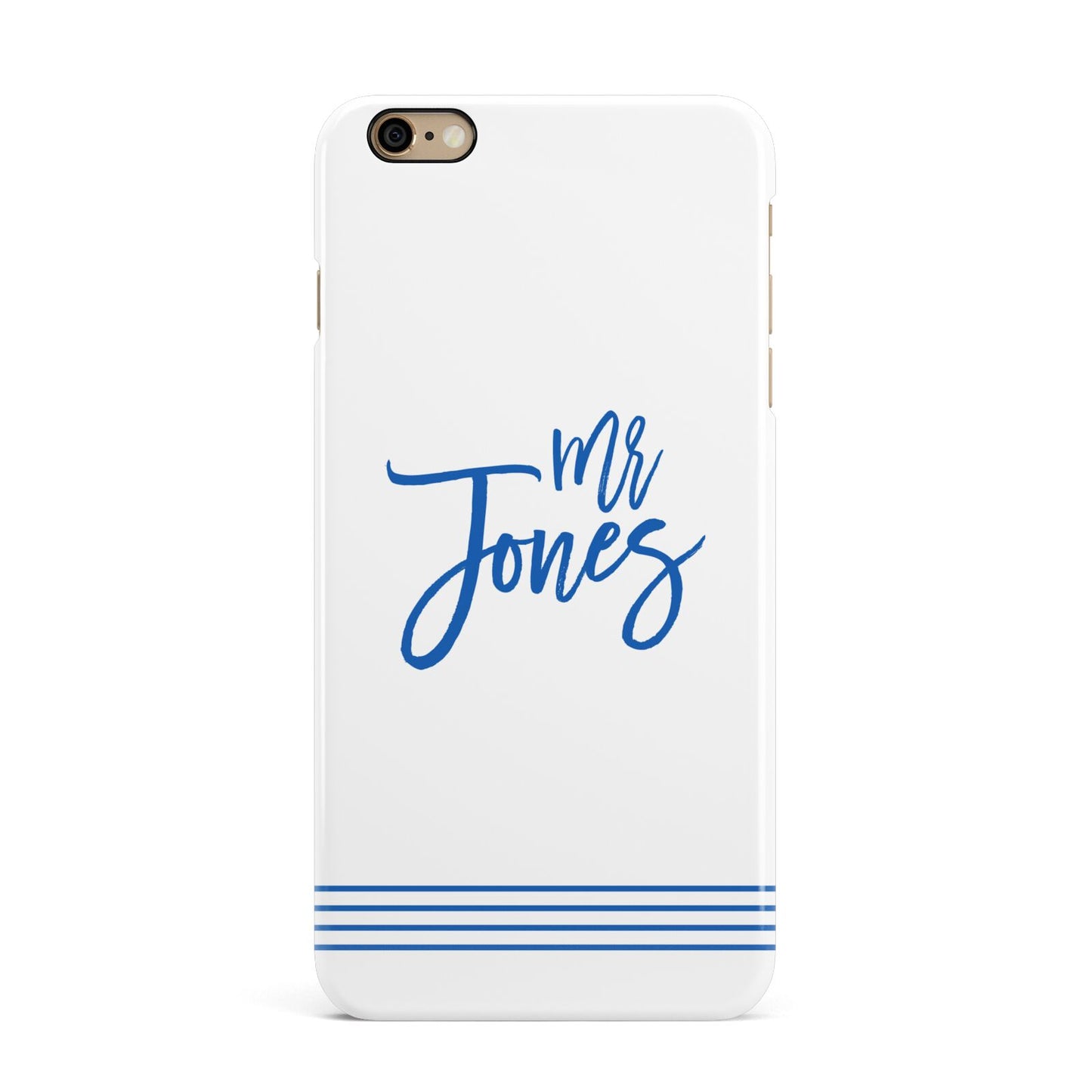 Personalised His iPhone 6 Plus 3D Snap Case on Gold Phone