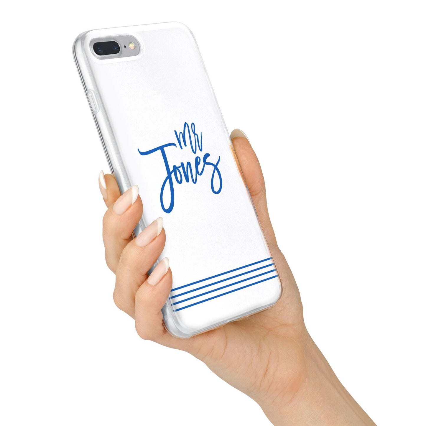 Personalised His iPhone 7 Plus Bumper Case on Silver iPhone Alternative Image