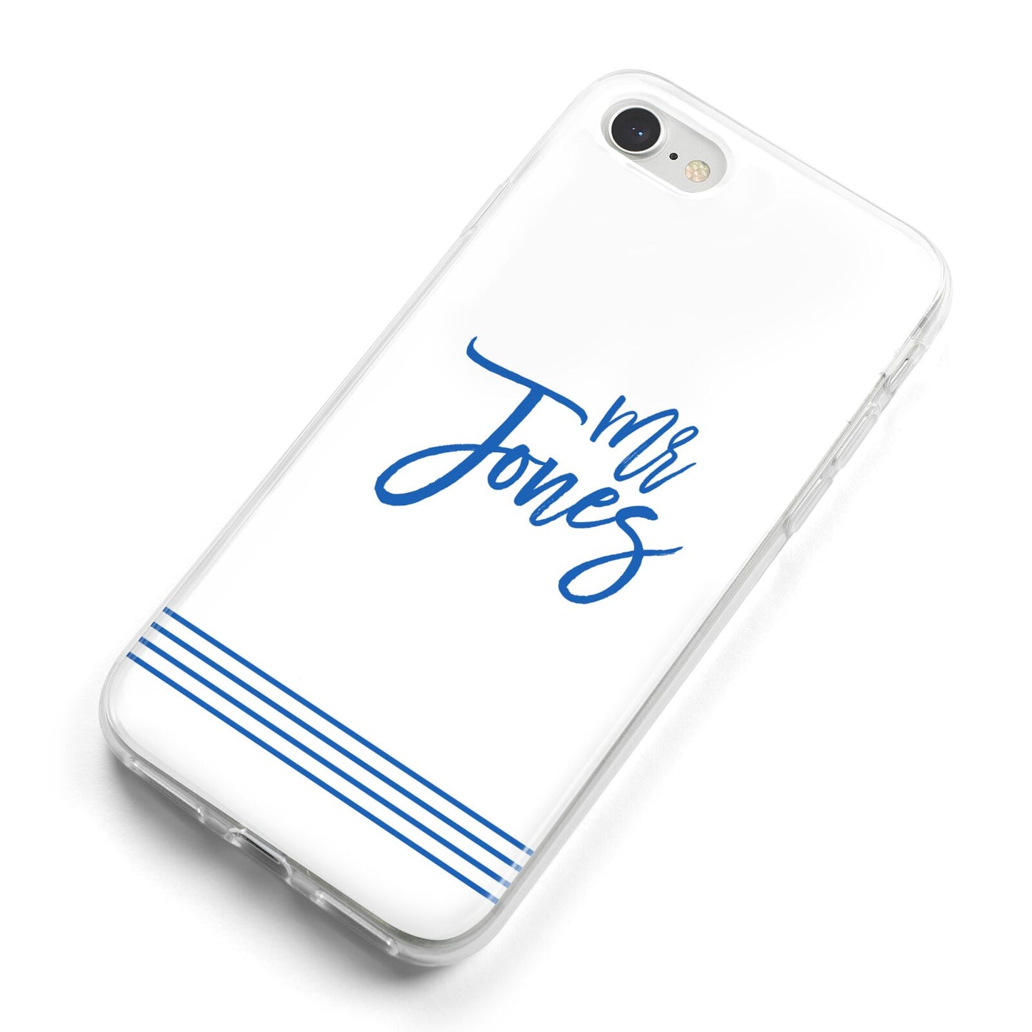 Personalised His iPhone 8 Bumper Case on Silver iPhone Alternative Image