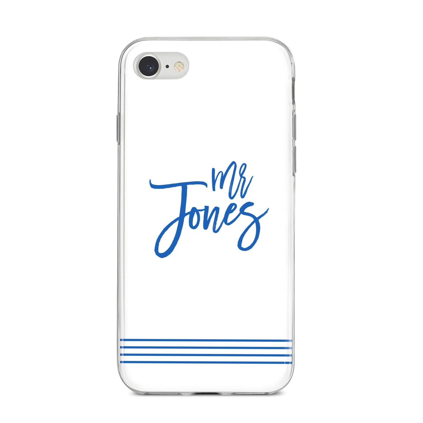 Personalised His iPhone 8 Bumper Case on Silver iPhone