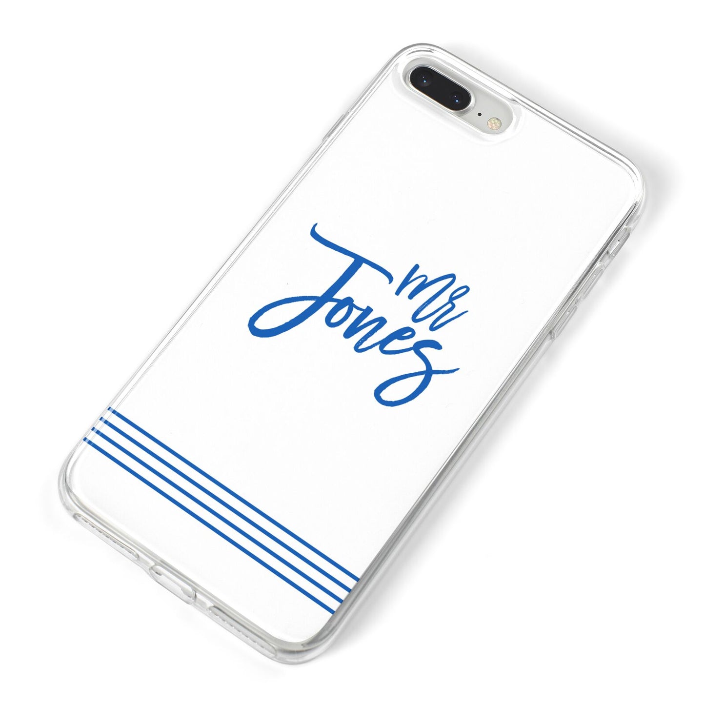 Personalised His iPhone 8 Plus Bumper Case on Silver iPhone Alternative Image