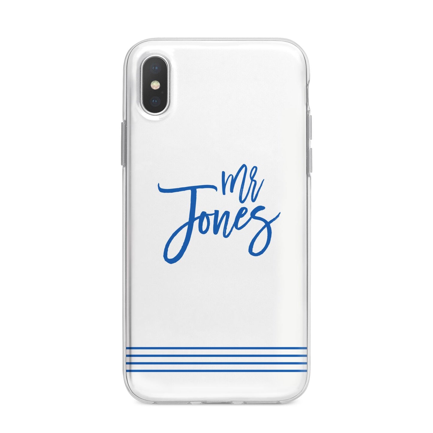 Personalised His iPhone X Bumper Case on Silver iPhone Alternative Image 1