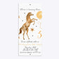 Personalised Horse Happy Birthday 4x9 Rectangle Invitation Glitter