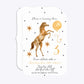 Personalised Horse Happy Birthday Bracket Invitation Matte Paper Front and Back Image