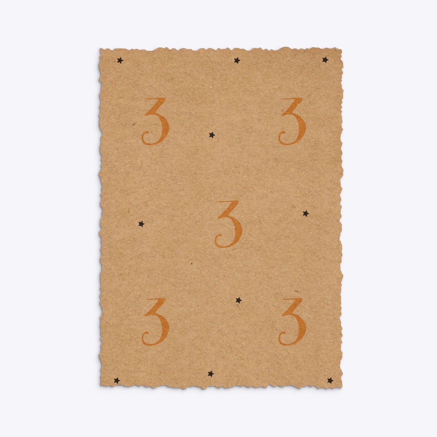 Personalised Horse Happy Birthday Deckle Invitation Kraft Back Image