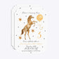 Personalised Horse Happy Birthday Deco Invitation Glitter Front and Back Image