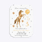 Personalised Horse Happy Birthday Deco Invitation Glitter