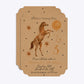 Personalised Horse Happy Birthday Deco Invitation Kraft Front and Back Image