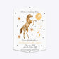 Personalised Horse Happy Birthday Geo Invitation Glitter