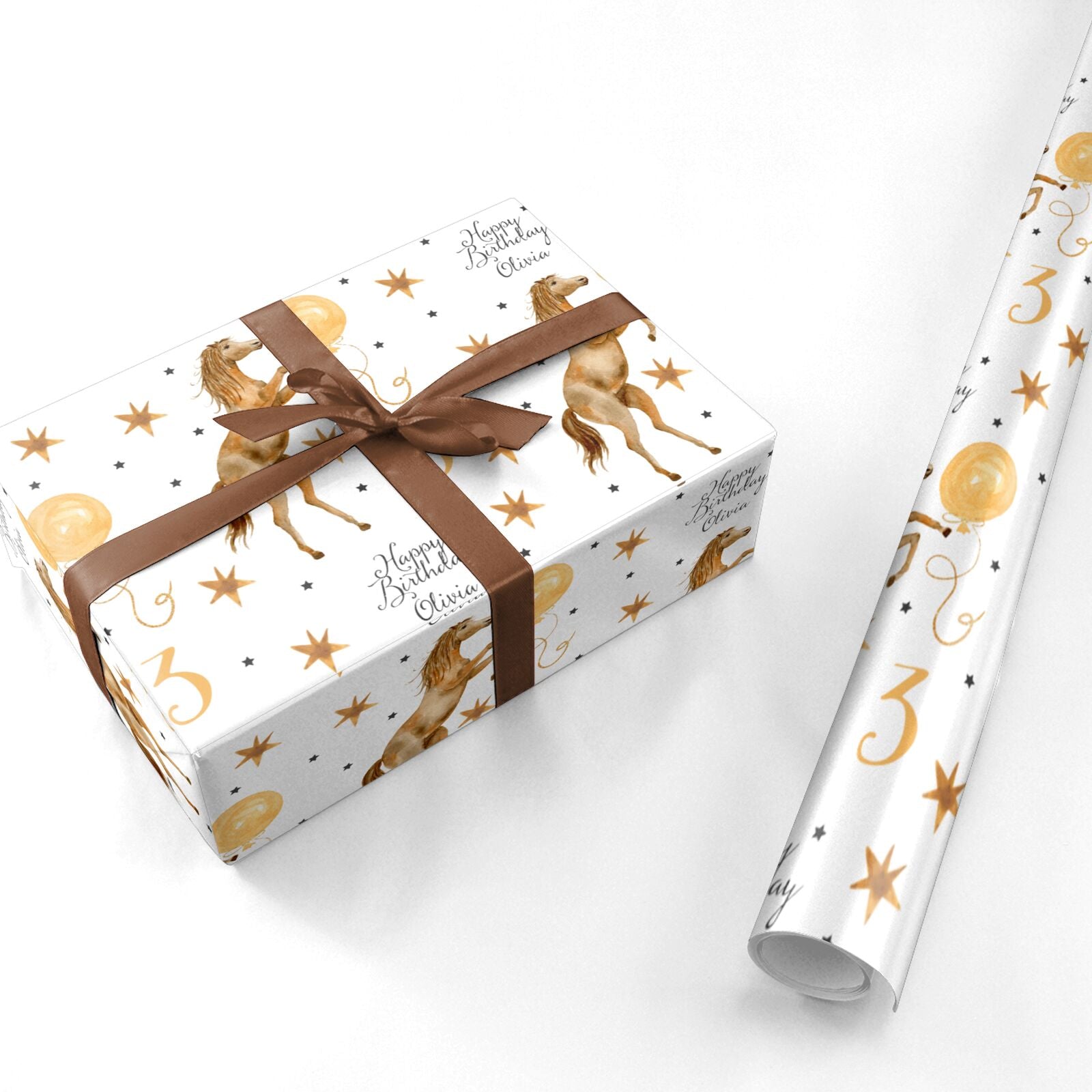 Personalised Horse Happy Birthday Personalised Wrapping Paper