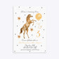 Personalised Horse Happy Birthday Rectangle Invitation Glitter