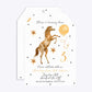 Personalised Horse Happy Birthday Tag Invitation Matte Paper Front and Back Image