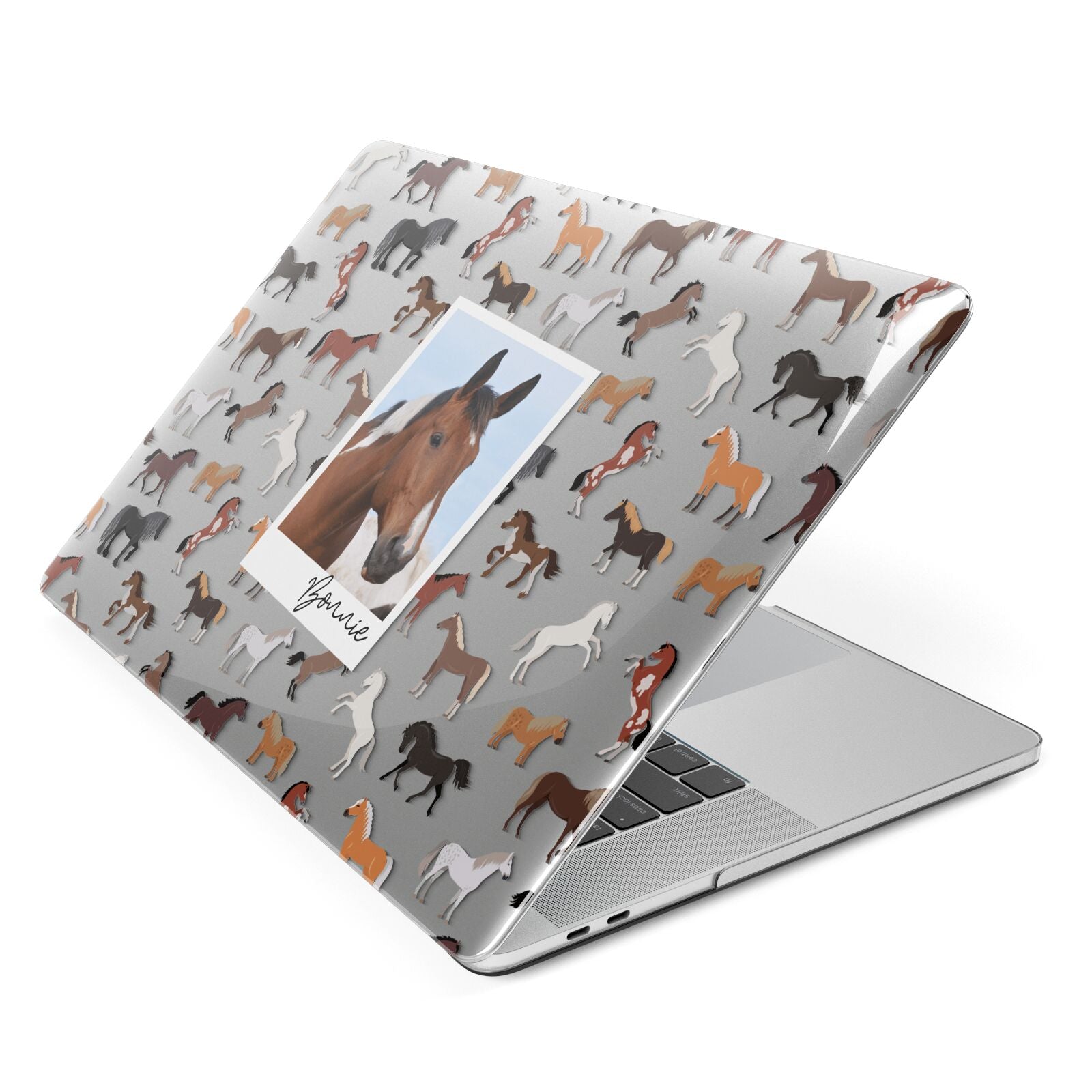 Personalised Horse Photo Apple MacBook Case Side View