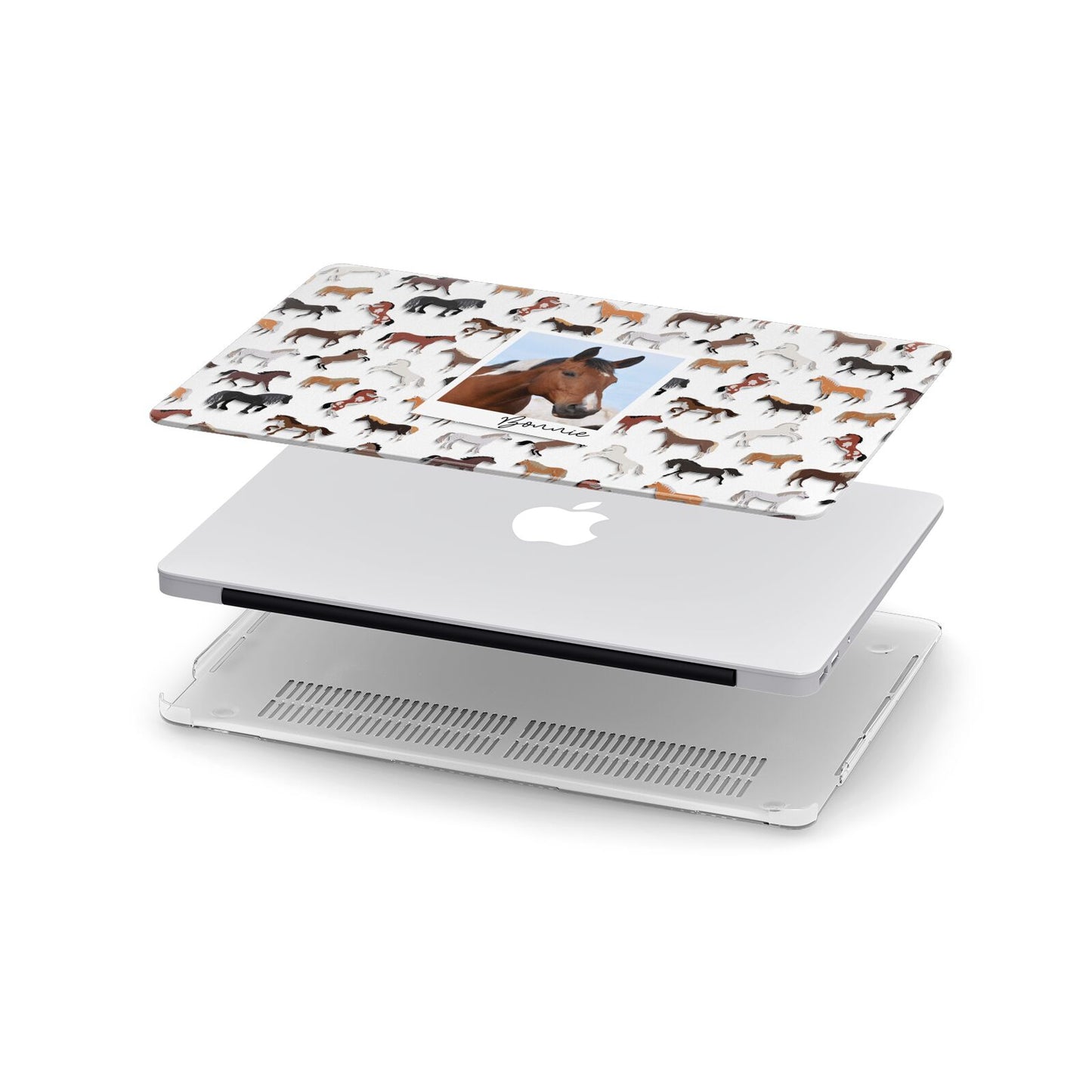 Personalised Horse Photo Apple MacBook Case in Detail