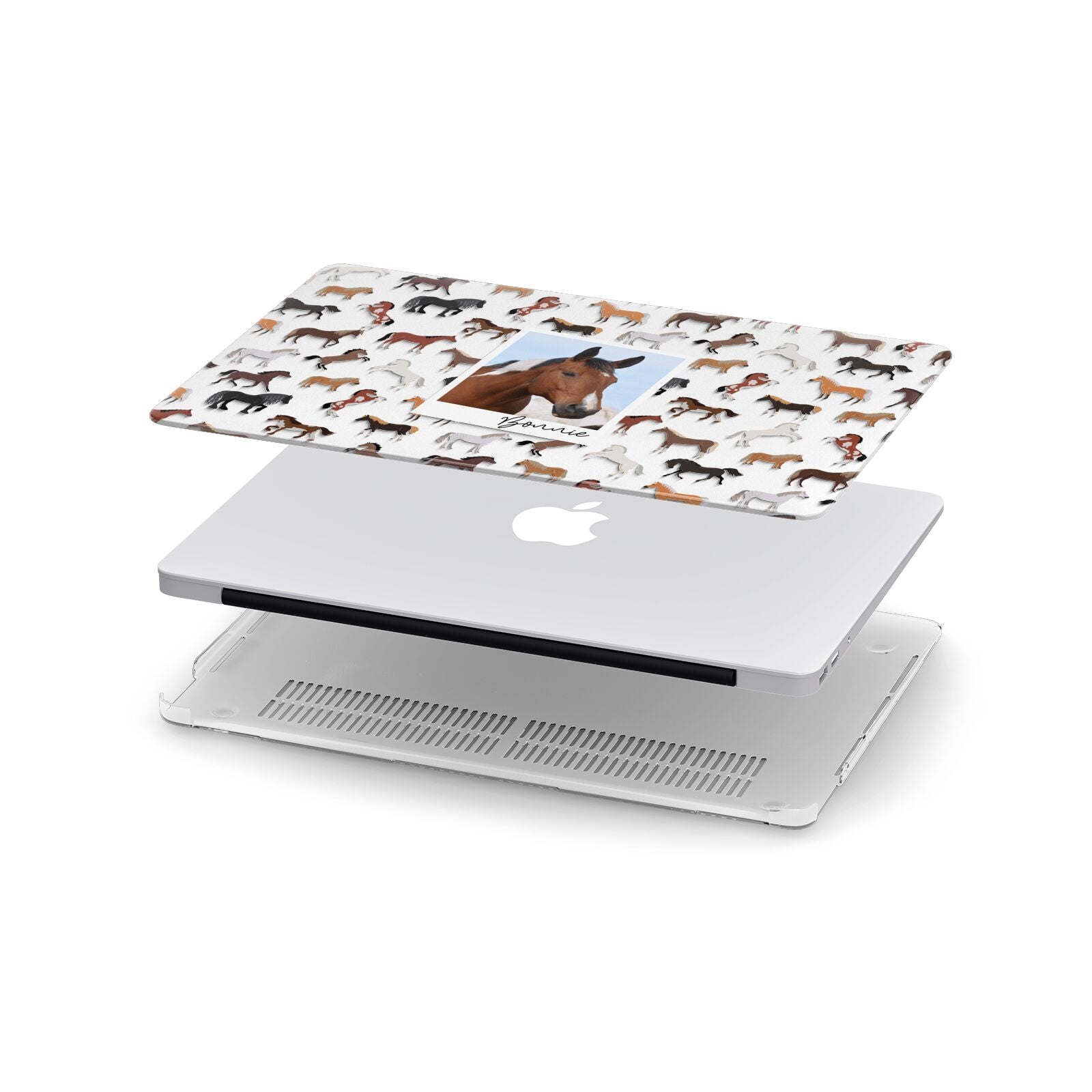 Personalised Horse Photo Apple MacBook Case in Detail
