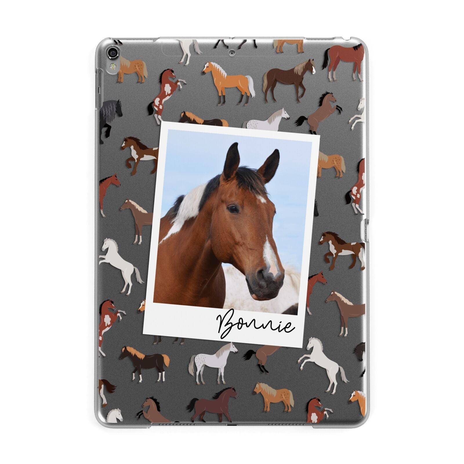 Personalised Horse Photo Apple iPad Grey Case