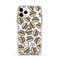 Personalised Hot Dog Initials Apple iPhone 11 Pro in Silver with White Impact Case