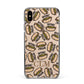 Personalised Hot Dog Initials Apple iPhone Xs Max Impact Case Black Edge on Gold Phone