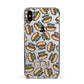 Personalised Hot Dog Initials Apple iPhone Xs Max Impact Case Black Edge on Silver Phone
