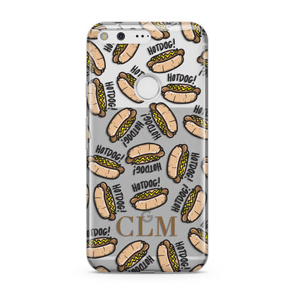 Personalised Hot Dog Initials Google Pixel Case