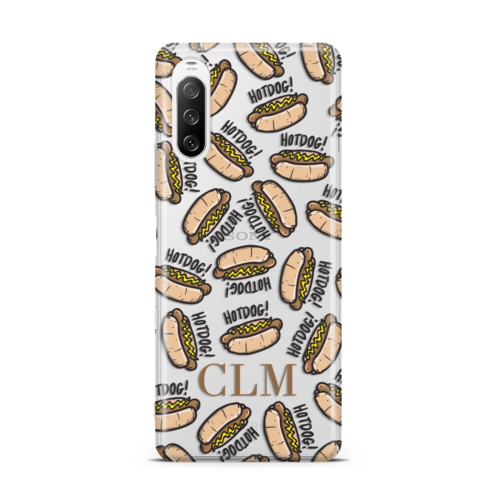 Personalised Hot Dog Initials Sony Xperia 10 III Case