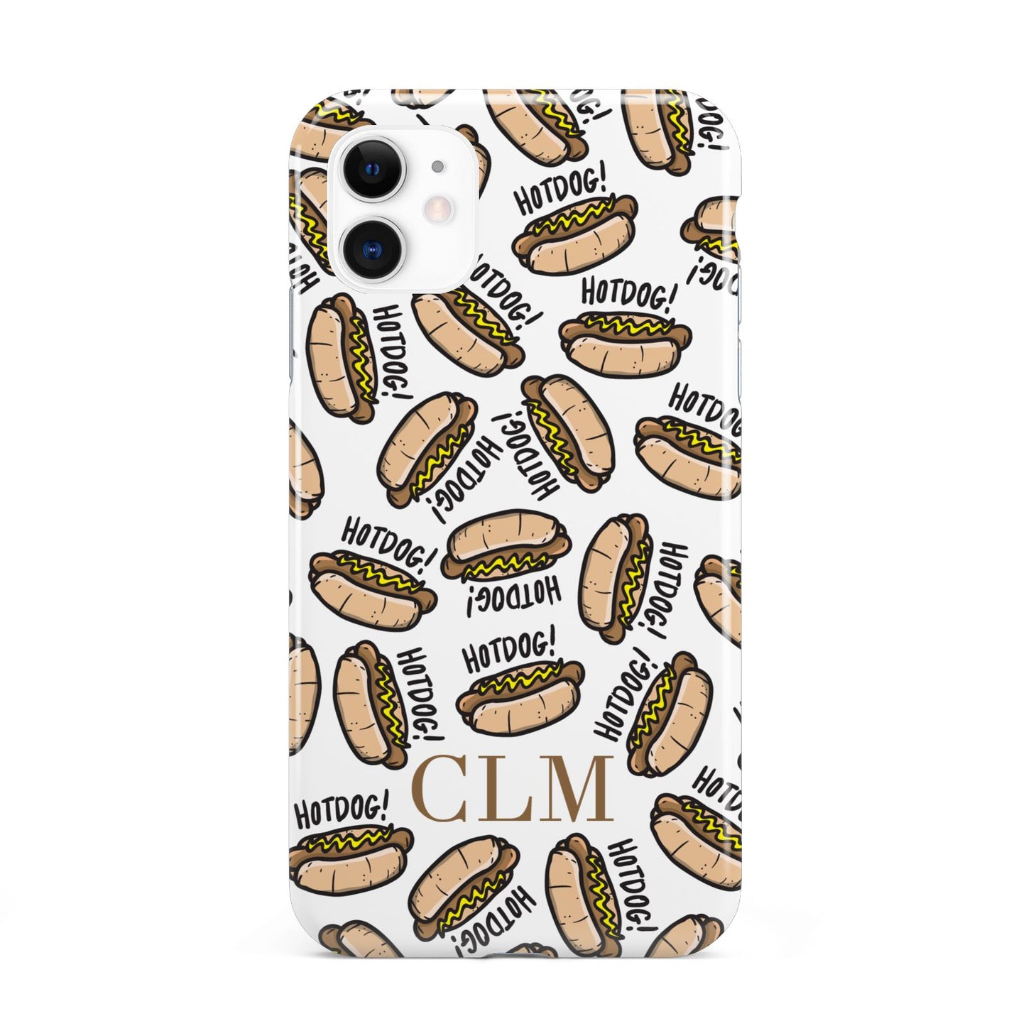 Personalised Hot Dog Initials iPhone 11 3D Tough Case