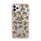 Personalised Hot Dog Initials iPhone 11 Pro Max Impact Pink Edge Case