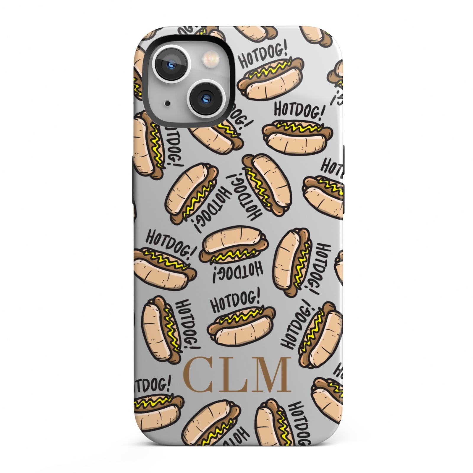 Personalised Hot Dog Initials iPhone 13 Full Wrap 3D Tough Case