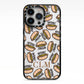Personalised Hot Dog Initials iPhone 13 Pro Black Impact Case on Silver phone