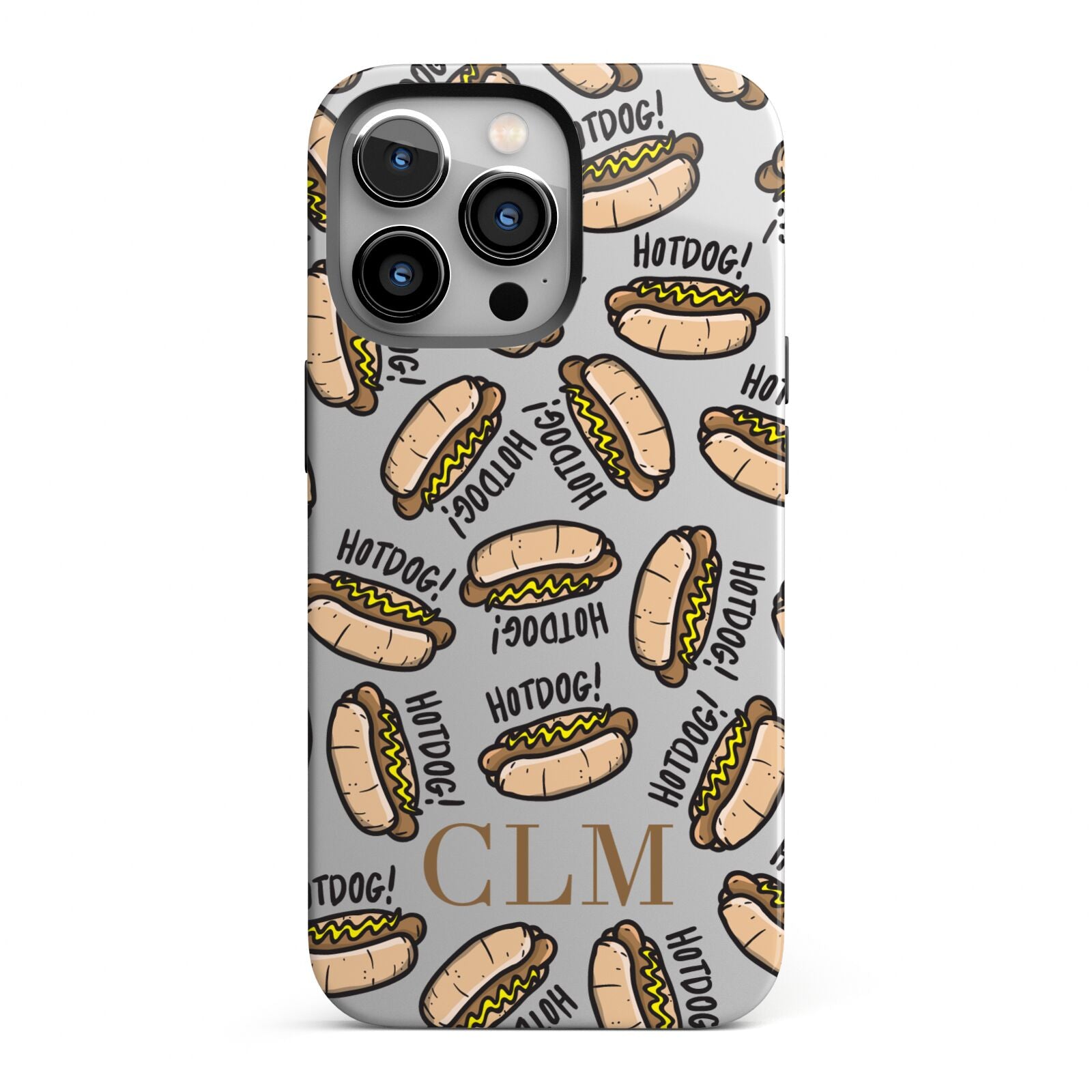 Personalised Hot Dog Initials iPhone 13 Pro Full Wrap 3D Tough Case