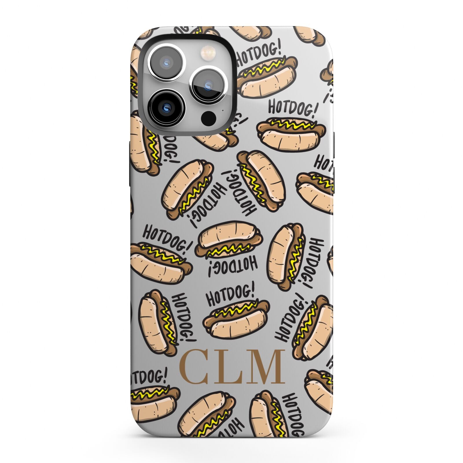 Personalised Hot Dog Initials iPhone 13 Pro Max Full Wrap 3D Tough Case