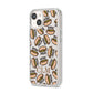 Personalised Hot Dog Initials iPhone 14 Clear Tough Case Starlight Angled Image