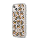 Personalised Hot Dog Initials iPhone 14 Plus Glitter Tough Case Starlight Angled Image