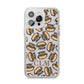 Personalised Hot Dog Initials iPhone 14 Pro Max Clear Tough Case Silver