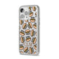 Personalised Hot Dog Initials iPhone 14 Pro Max Glitter Tough Case Silver Angled Image