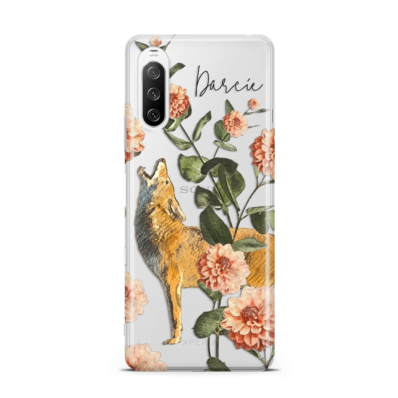 Personalised Howling Wolf Sony Xperia 10 III Case