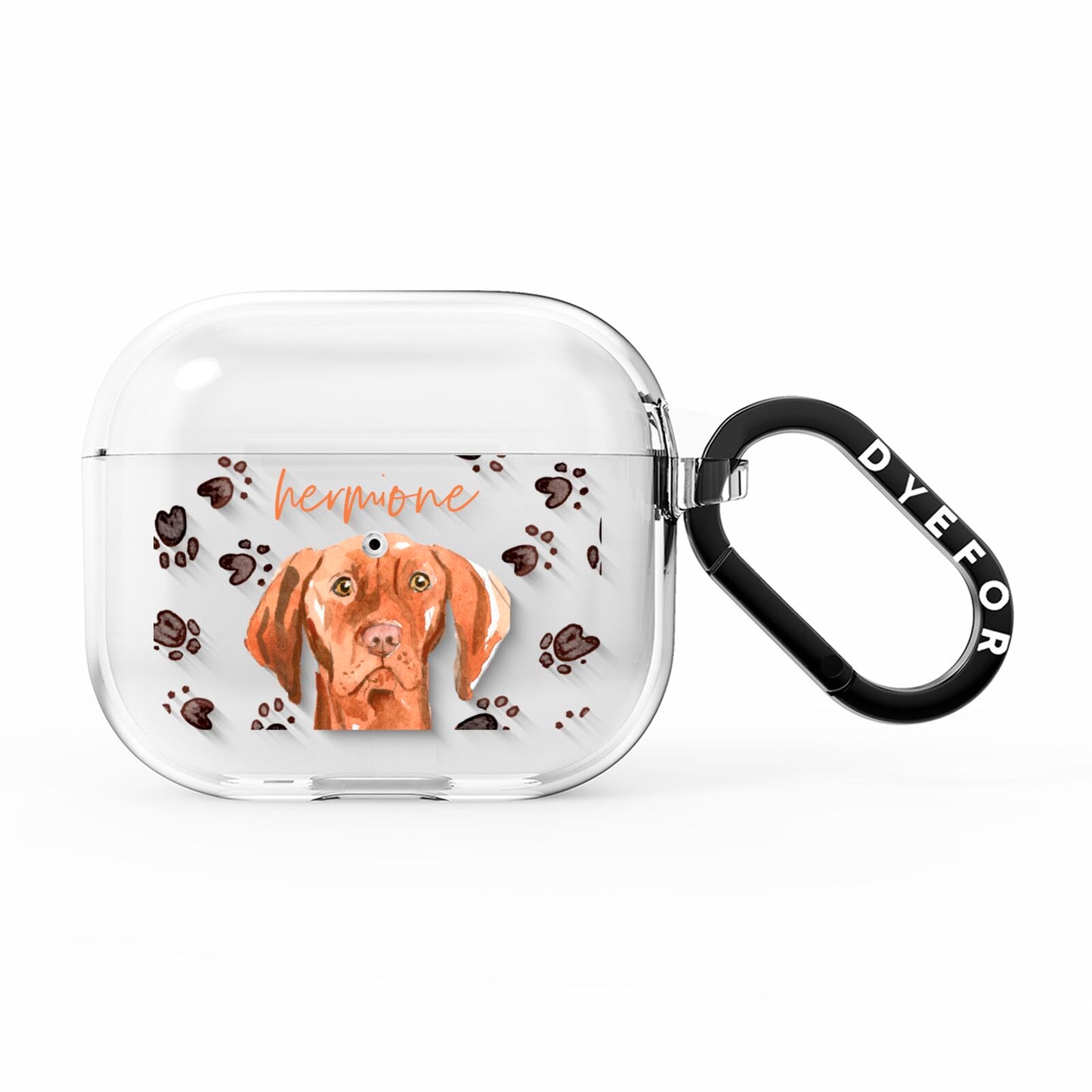 Personalised Hungarian Vizsla AirPods Clear Case 3rd Gen