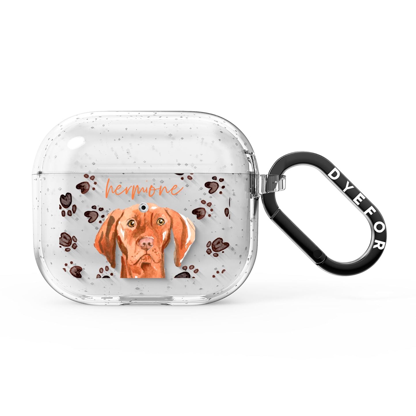 Personalised Hungarian Vizsla AirPods Glitter Case 3rd Gen