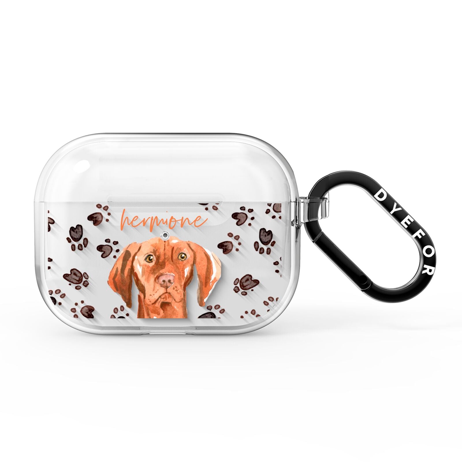 Personalised Hungarian Vizsla AirPods Pro Clear Case
