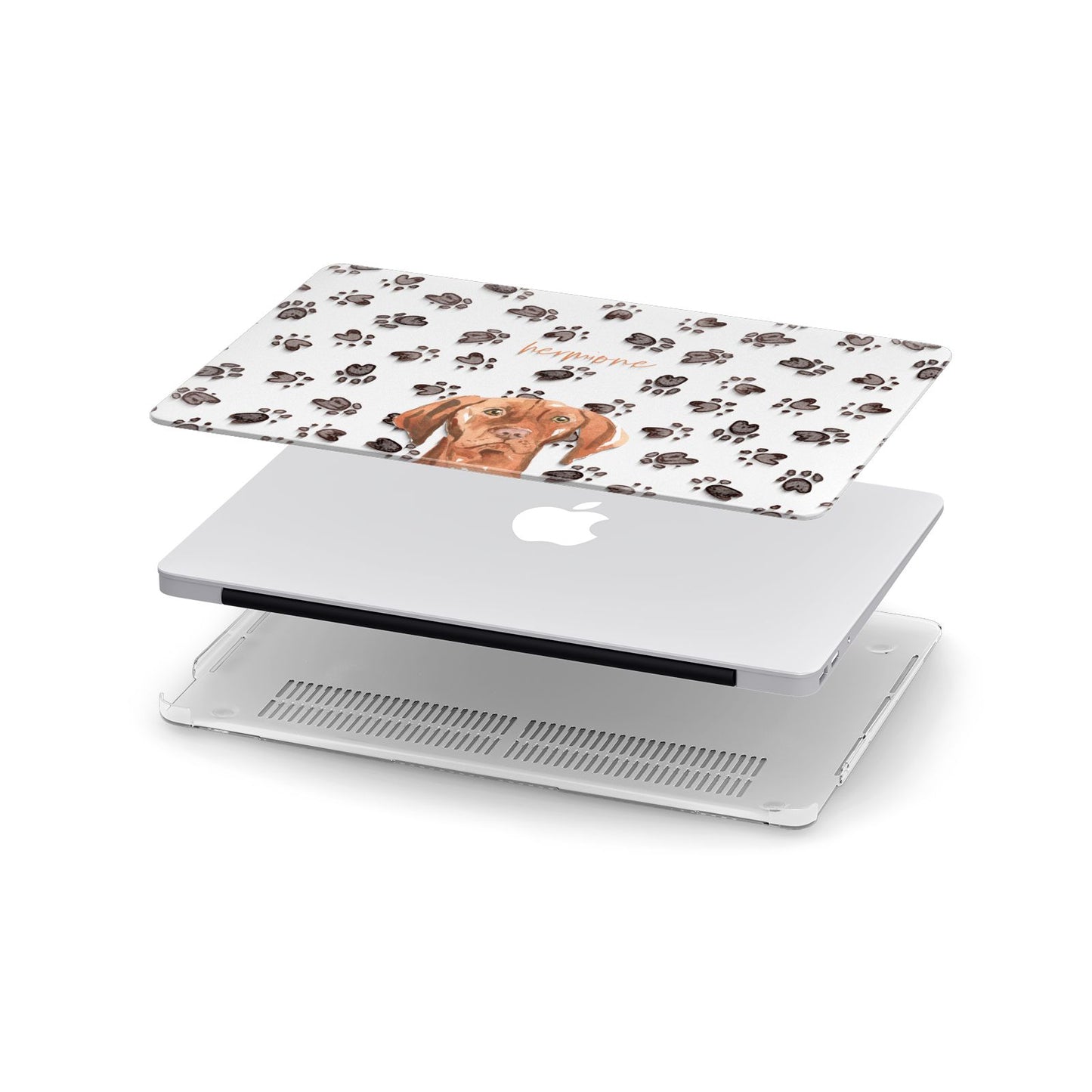 Personalised Hungarian Vizsla Apple MacBook Case in Detail