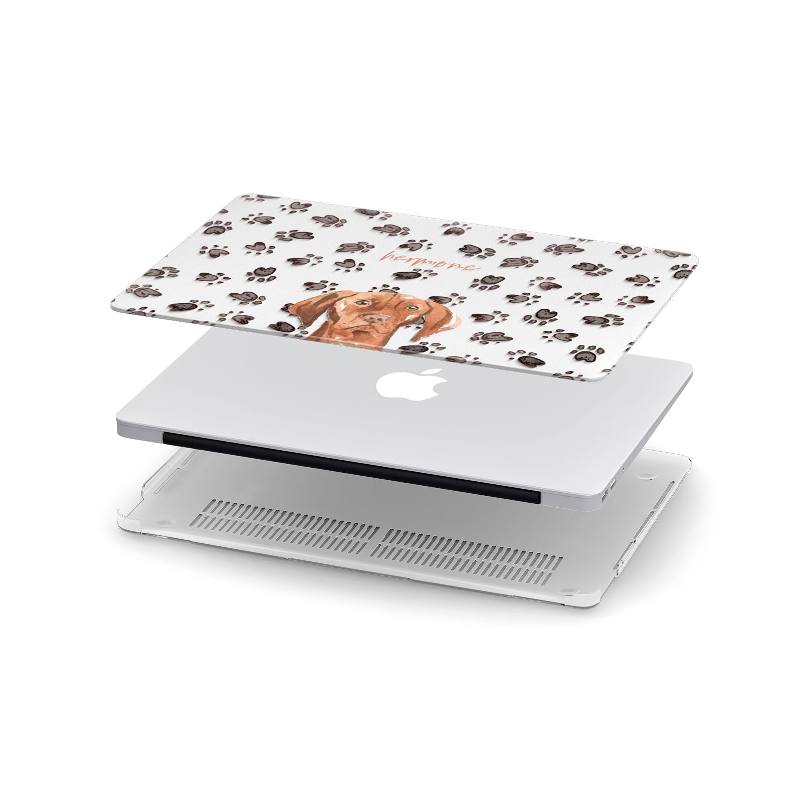 Personalised Hungarian Vizsla Apple MacBook Case in Detail