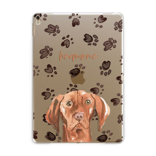 Personalised Hungarian Vizsla Apple iPad Gold Case
