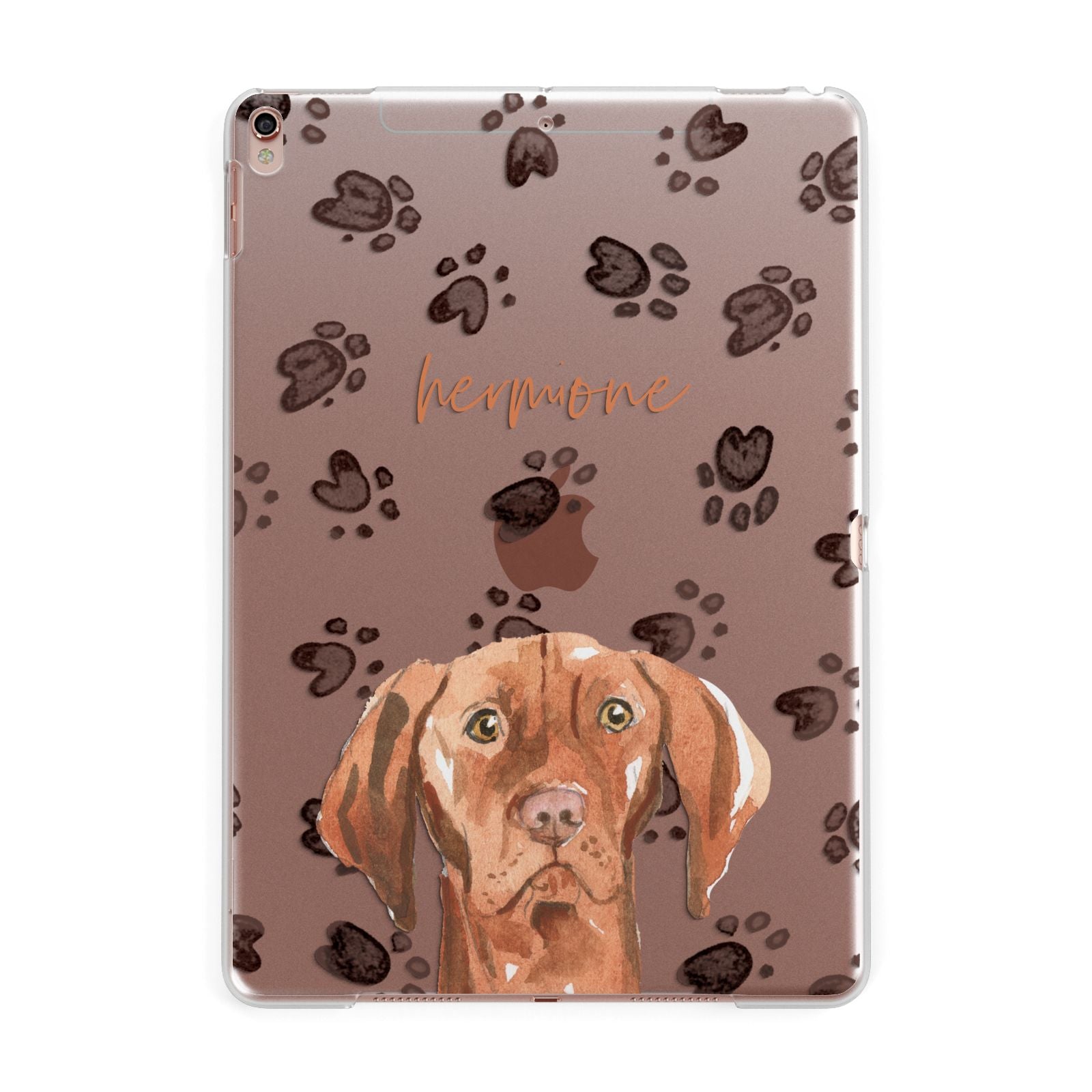 Personalised Hungarian Vizsla Apple iPad Rose Gold Case