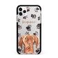 Personalised Hungarian Vizsla Apple iPhone 11 Pro Max in Silver with Black Impact Case