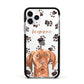 Personalised Hungarian Vizsla Apple iPhone 11 Pro in Silver with Black Impact Case