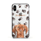Personalised Hungarian Vizsla Apple iPhone Xs Impact Case Black Edge on Silver Phone