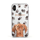 Personalised Hungarian Vizsla Apple iPhone Xs Impact Case White Edge on Silver Phone