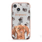 Personalised Hungarian Vizsla iPhone 13 Mini TPU Impact Case with Pink Edges