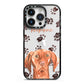 Personalised Hungarian Vizsla iPhone 14 Pro Black Impact Case on Silver phone