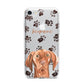 Personalised Hungarian Vizsla iPhone 7 Bumper Case on Silver iPhone